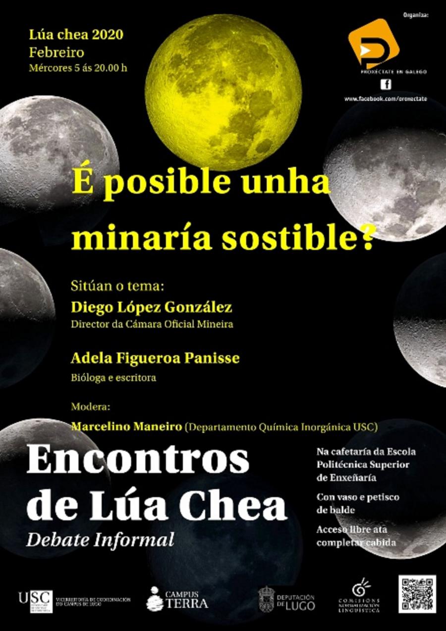 Cartaz dos 'Encontros de Lúa Chea' sobre a minaría Cartaz dos 'Encontros de Lúa Chea' sobre a minaría