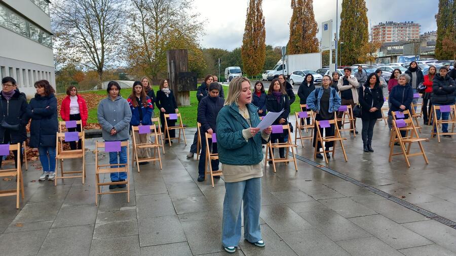 A estudante de Humanidades, Paloma Pascual, deu lectura ao Manifesto RUIGEU A estudante de Humanidades, Paloma Pascual, deu lectura ao Manifesto RUIGEU