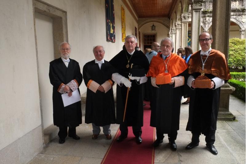 Enric Trillas e Jean-Michel Uhaldeborde incorpóranse a claustro de honra da USC Enric Trillas e Jean-Michel Uhaldeborde incorpóranse a claustro de honra da USC