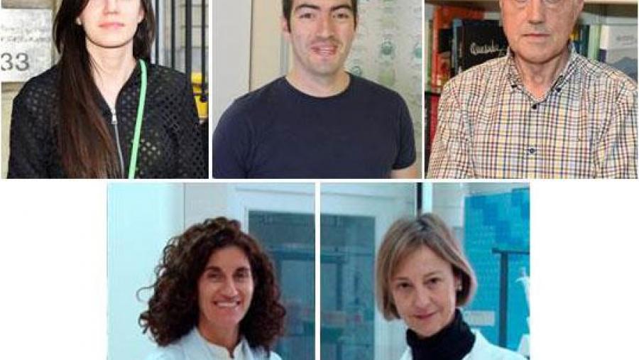 De esquerda a dereita e de arriba a abaixo: Victoria Martínez, Ricardo Orbegozo e Florencio Martínez Ubeira (USC); e Marta González e Mercedes Mezo (Ingacal) De esquerda a dereita e de arriba a abaixo: Victoria Martínez, Ricardo Orbegozo e Florencio Martínez Ubeira (USC); e Marta González e Mercedes Mezo (Ingacal)