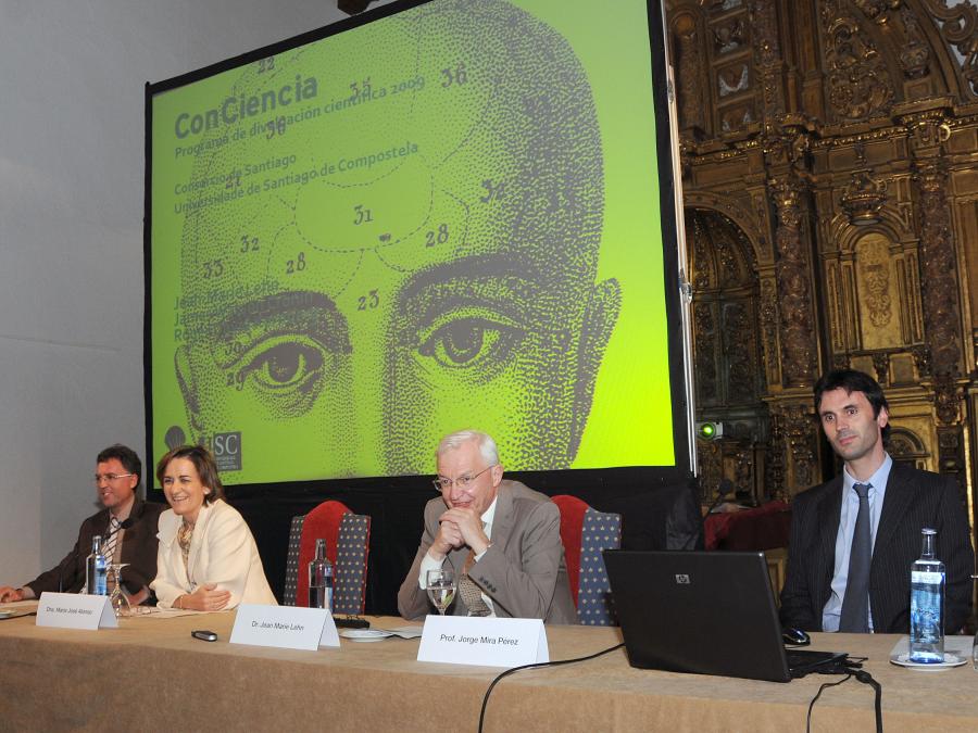 Mesa presidencial durante a conferencia de Jean-Marie Lehn Mesa presidencial durante a conferencia de Jean-Marie Lehn