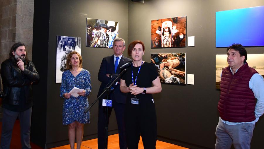 A vicerreitora de Estudantes e Cultura e presidente da Xunta de Galicia. Foto: Santi Alvite A vicerreitora de Estudantes e Cultura e presidente da Xunta de Galicia. Foto: Santi Alvite