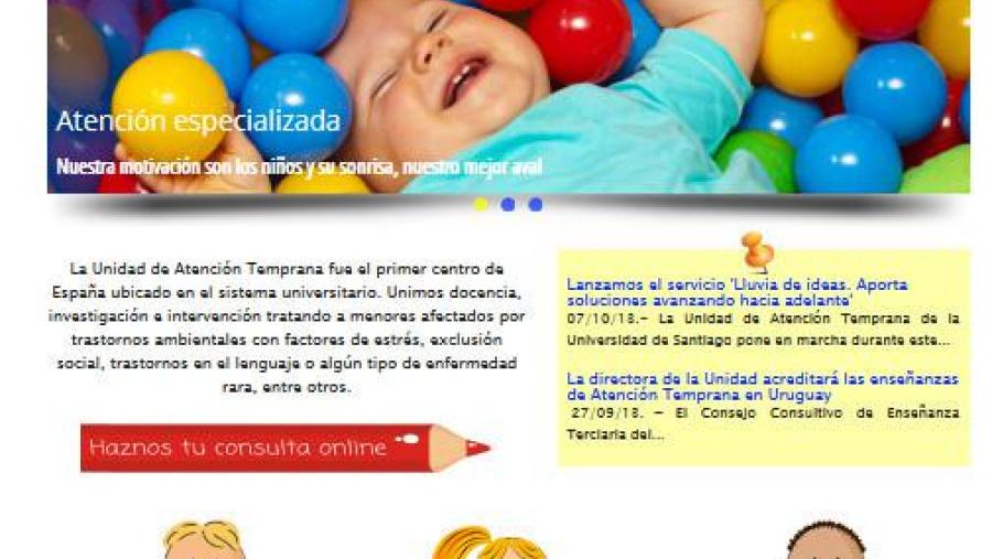 A Unidade de Atención Temperá da USC pon en marcha un servizo de consultas en liña A Unidade de Atención Temperá da USC pon en marcha un servizo de consultas en liña