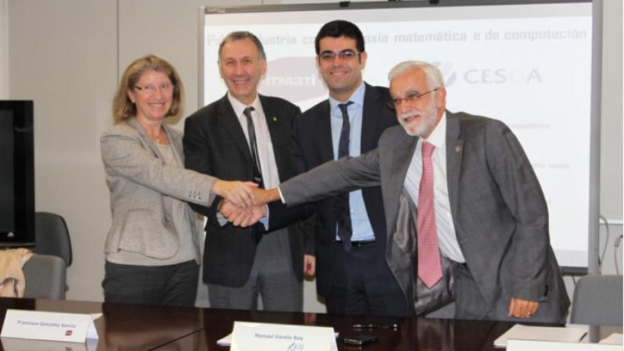 De esquerda a dereita, Peregrina Quintela, Francisco González, Manuel Varela e Javier García. Foto: CESGA De esquerda a dereita, Peregrina Quintela, Francisco González, Manuel Varela e Javier García. Foto: CESGA