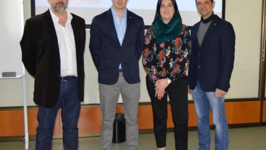 De esquerda a dereita, Luis Ángel Quintela, Marcos Vigo, Mónica Barrio e Juan José Becerra De esquerda a dereita, Luis Ángel Quintela, Marcos Vigo, Mónica Barrio e Juan José Becerra