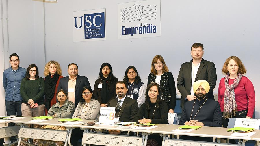 Ao encontro de Santiago acudirán durante tres días unha vintena de representantes de catorce universidades. Foto: Santi Alvite No proxecto participan universidade de Austria, Portugal, Reino Unido, Irlanda, India e España
