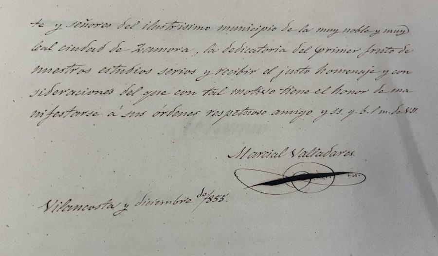 Páxina con detalle da sinatura do autor Páxina con detalle da sinatura do autor