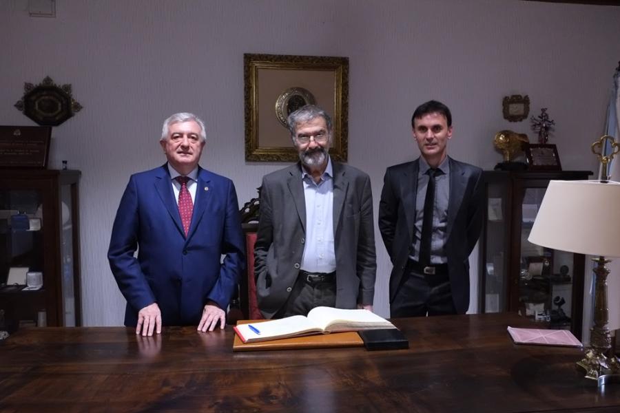 O reitor, Juan Viaño, Serge Haroche e Jorge Mira O reitor, Juan Viaño, Serge Haroche e Jorge Mira