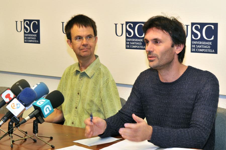 Eric Allin Cornell y Jorge Mira durante la rueda de prensa Eric Allin Cornell y Jorge Mira durante la rueda de prensa