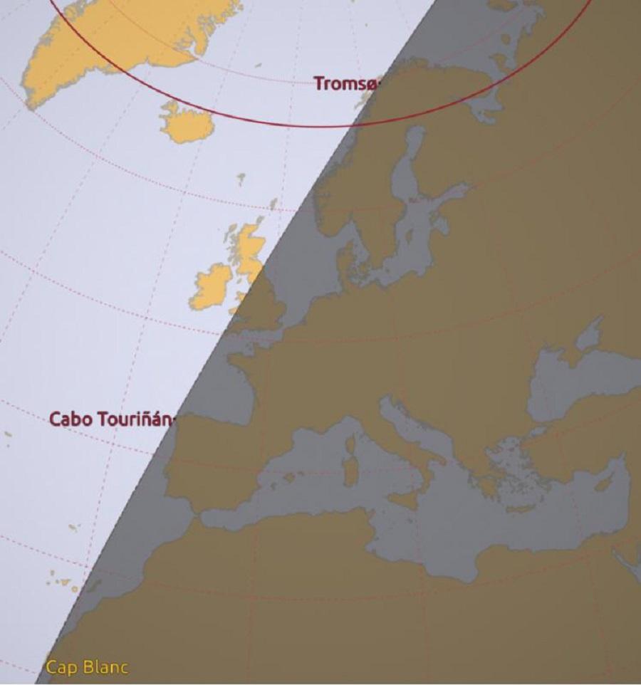 Como curiosidade, o 24 de abril e 18 de agosto o momento de último solpor europeo que se produce na Costa da Morte coincide co último solpor africano Como curiosidade, o 24 de abril e 18 de agosto o momento de último solpor europeo que se produce na Costa da Morte coincide co último solpor africano