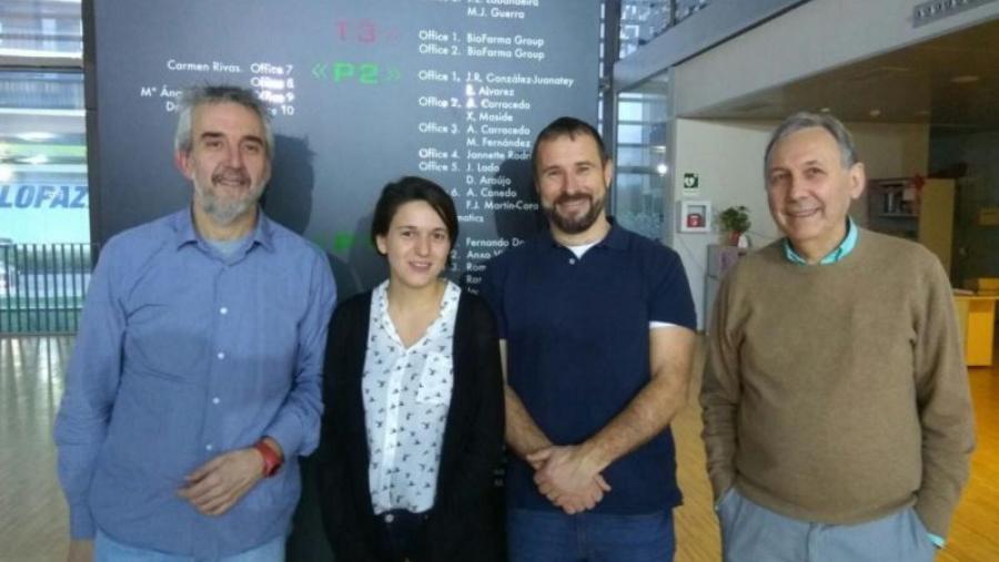De dereita a esquerda, Francisco González, Peter Janseen, Carmen Romero e o profesor da UDC Casto Rivadulla De dereita a esquerda, Francisco González, Peter Janseen, Carmen Romero e o profesor da UDC Casto Rivadulla