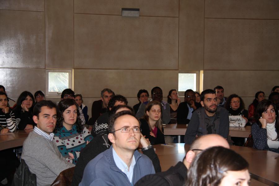 Investigadores asistentes al encuentro con Karl Barry Sharpless Investigadores asistentes al encuentro con Karl Barry Sharpless