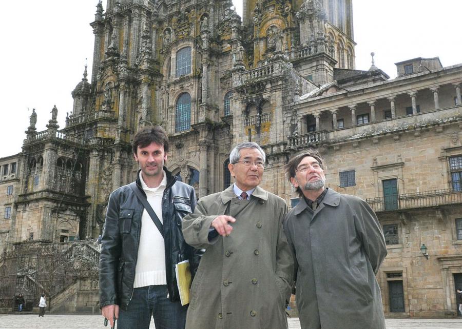 Jorge Mira, Ei-ichi Negishi e Ricardo Riguera Jorge Mira, Ei-ichi Negishi e Ricardo Riguera