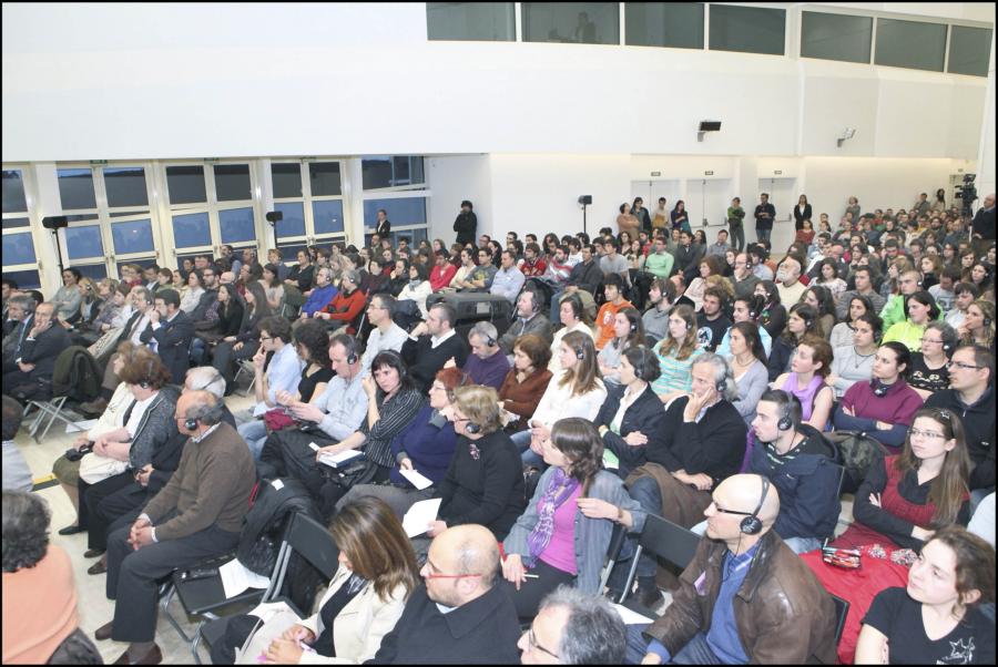 Público asistente a la conferencia de Sir Tim Hunt Público asistente a la conferencia de Sir Tim Hunt