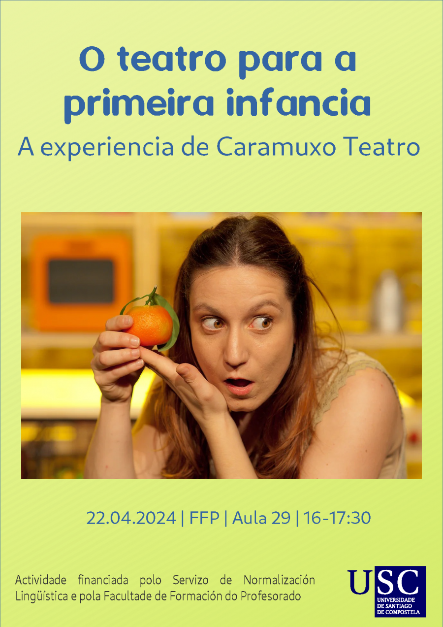 Cartel anunciador da conferencia Cartel anunciador da conferencia 'O teatro para a primeira infancia'