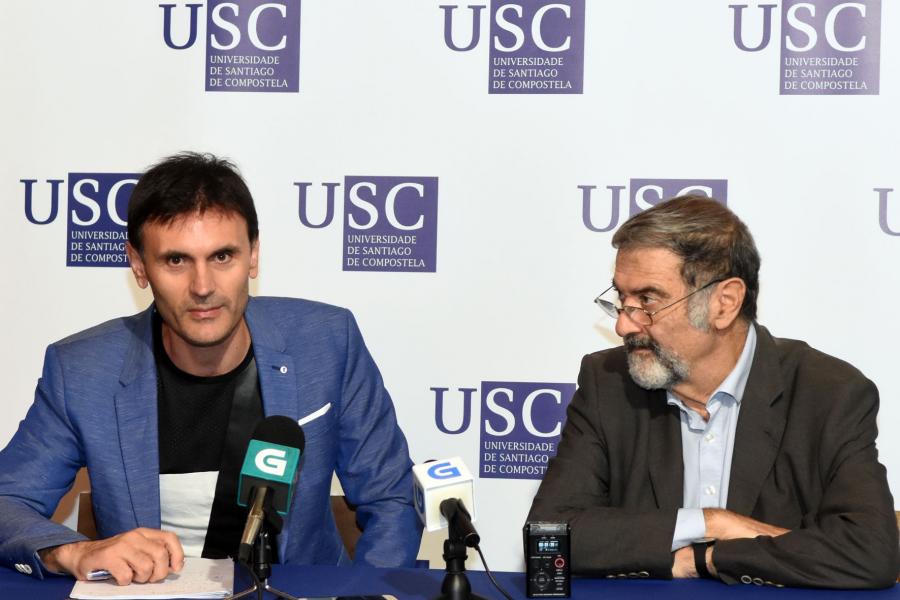 Jorge Mira e Serge Haroche durante a rolda de prensa Jorge Mira e Serge Haroche durante a rolda de prensa