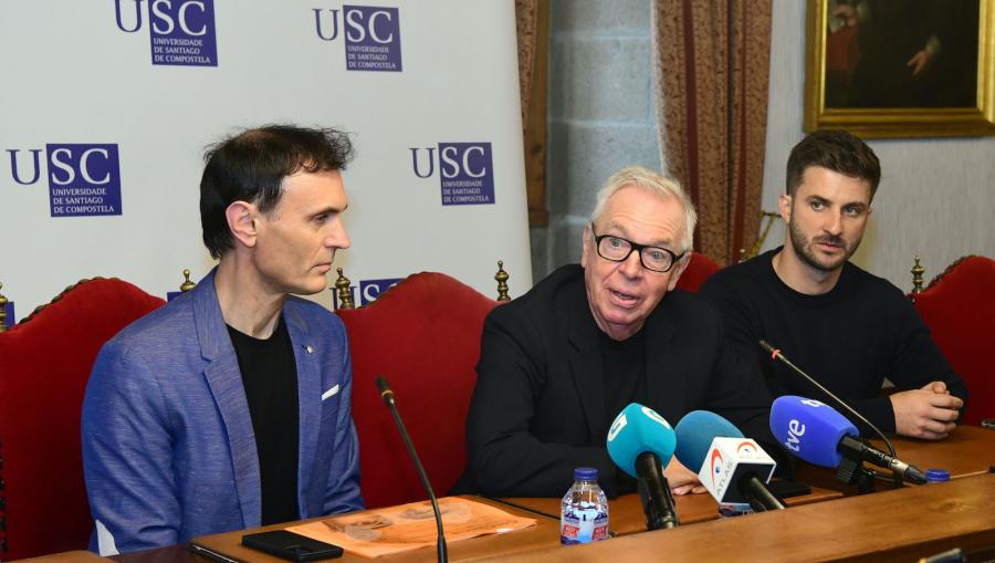 Jorge Mira, Sir David Chipperfield e Manuel Rodríguez na rolda de prensa Jorge Mira, Sir David Chipperfield e Manuel Rodríguez na rolda de prensa