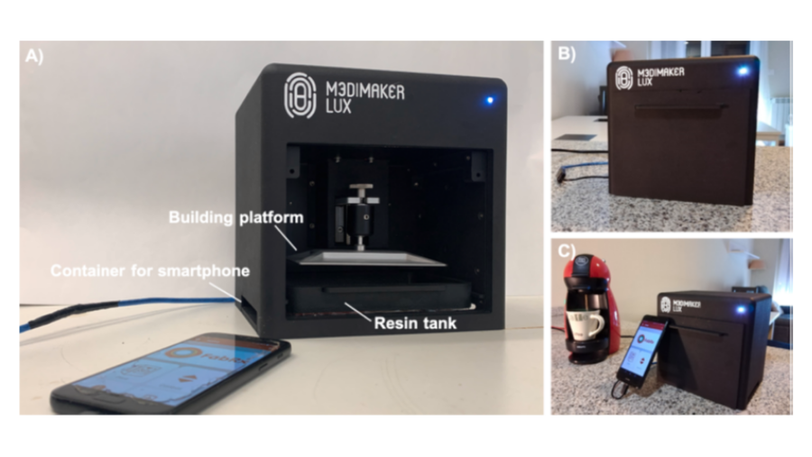 A impresora M3DIMAKER LUX utilizada no estudo A impresora M3DIMAKER LUX utilizada no estudo