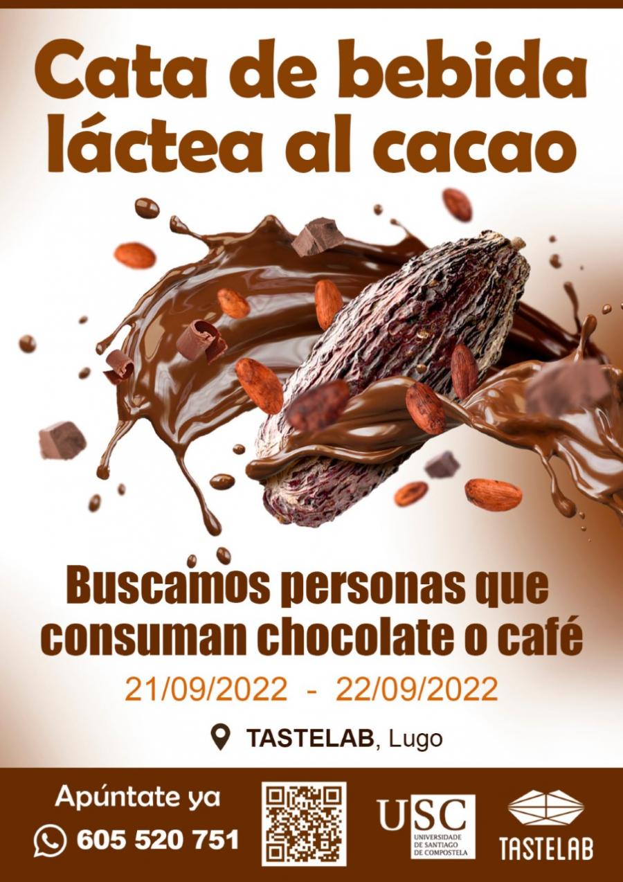 Cartaz da convocatoria da cata de bebidas lácteas ao cacao Cartaz da convocatoria da cata de bebidas lácteas ao cacao