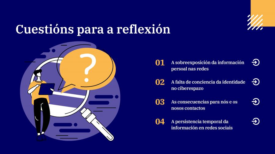 Reflexiona sobre a túa actitude con respecto ás redes Reflexiona sobre a túa actitude con respecto ás redes