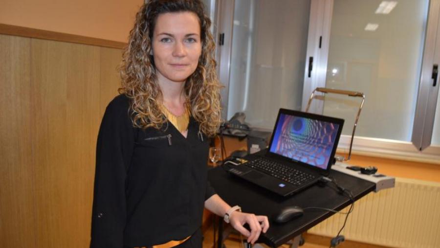 Jennifer Álvarez, na defensa da súa tese de doutoramento en Ciencias Jennifer Álvarez, na defensa da súa tese de doutoramento en Ciencias