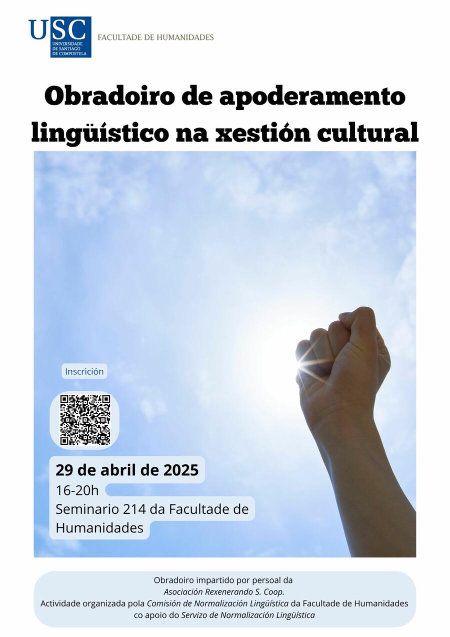 Cartel do evento con QR de inscrición Cartel do evento