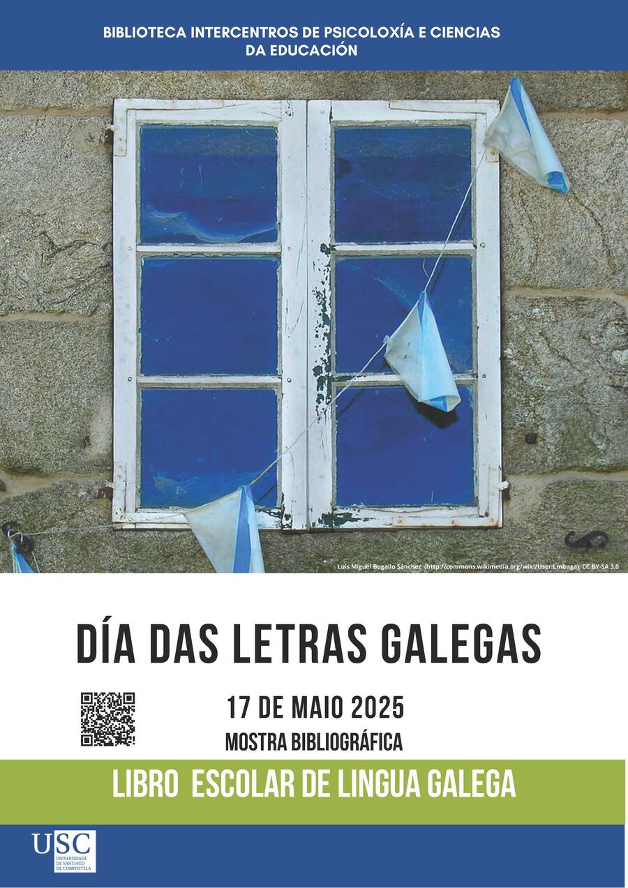 Cartel da actividade organizada pola biblioteca da Facultade de Psicoloxía e Ciencias da Educación