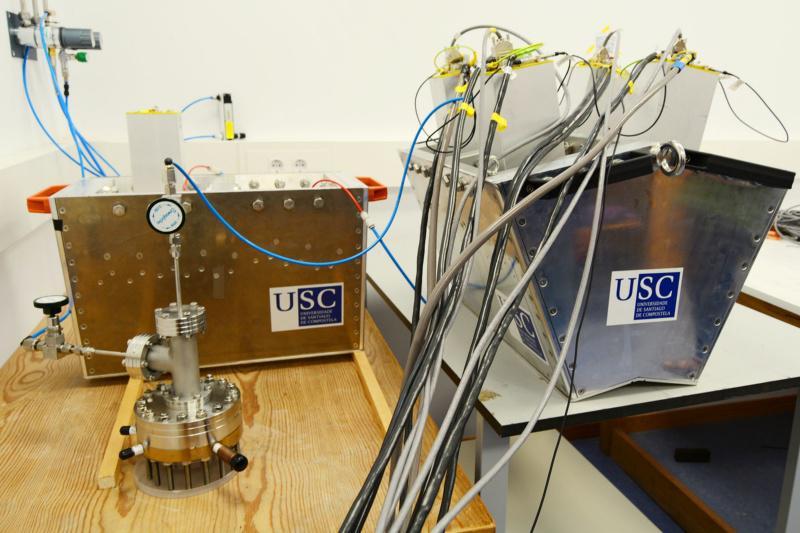 O detector CALIFA deseñado e construído por investigadores do Instituto Galego de Física de Altas Enerxías viaxa dende a USC ao seu destino final en Alemaña