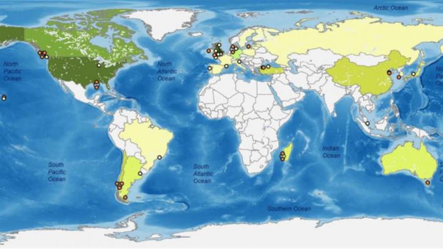 Emprazamento xeográfico das avaliacións do ecosistema mariño e costeiro