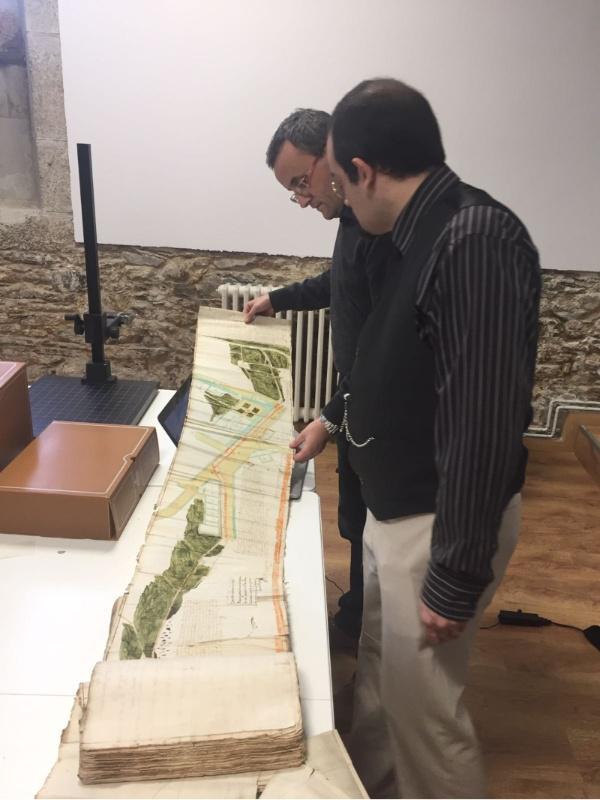 Investigadores do Campus Terra da USC achan planos inéditos da cidade de Mondoñedo tralas inundacións rexistradas en 1760 
