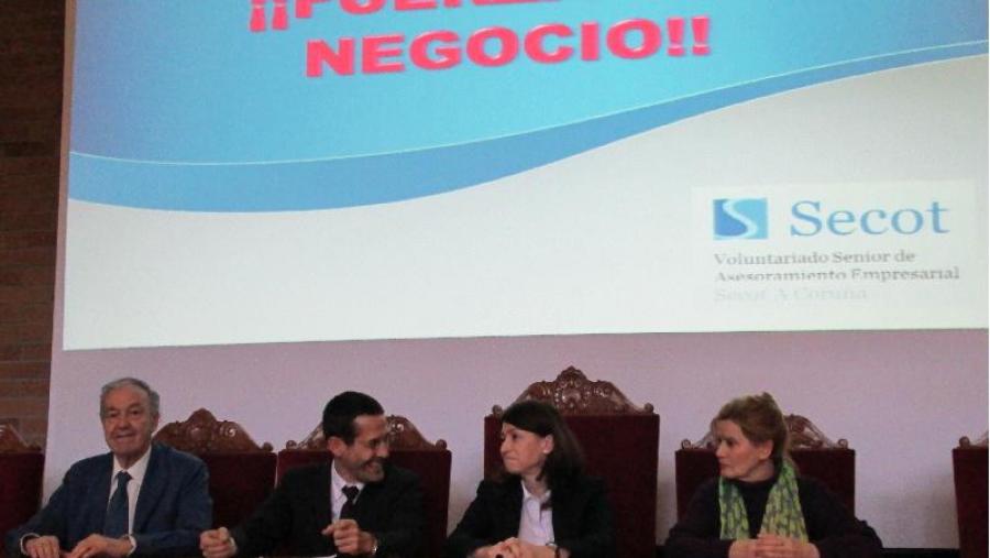 Bello Vázquez, Barreiro Lois, Barreiro Fernández e Oriol, na Facultade de Ade