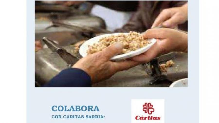 Cartaz anunciador da campaña de recollida de alimentos na Facultade de ADE