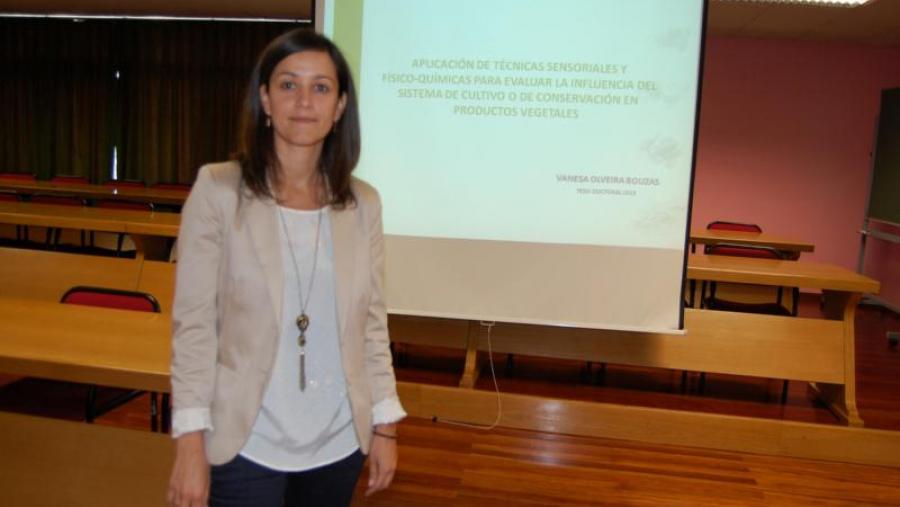 Vanesa Olveira Bouzas, antes da defensa da súa tese de doutoramento na Facultade de Veterinaria