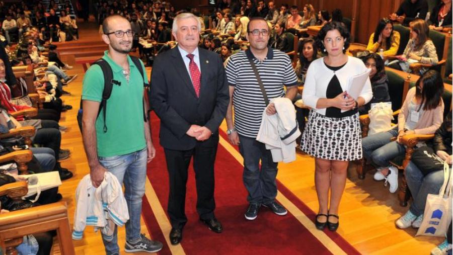 De esquerda a dereita Mohamad Kamal, Juan Viaño, Zaid Alhamwy e Almudena Hospido. Foto: Santi Alvite