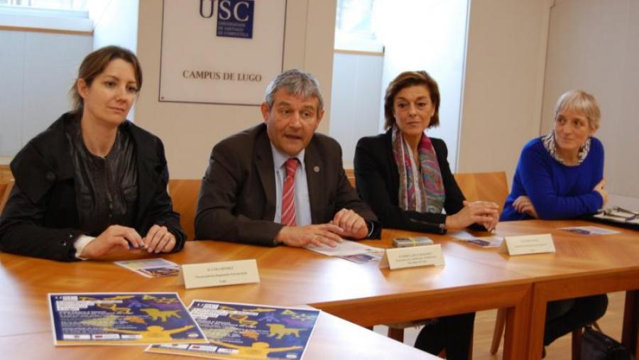Méndez, García Herradón, Muñoz e Novo, na presentación do II Campus de Verán Científico Técnico Lugo