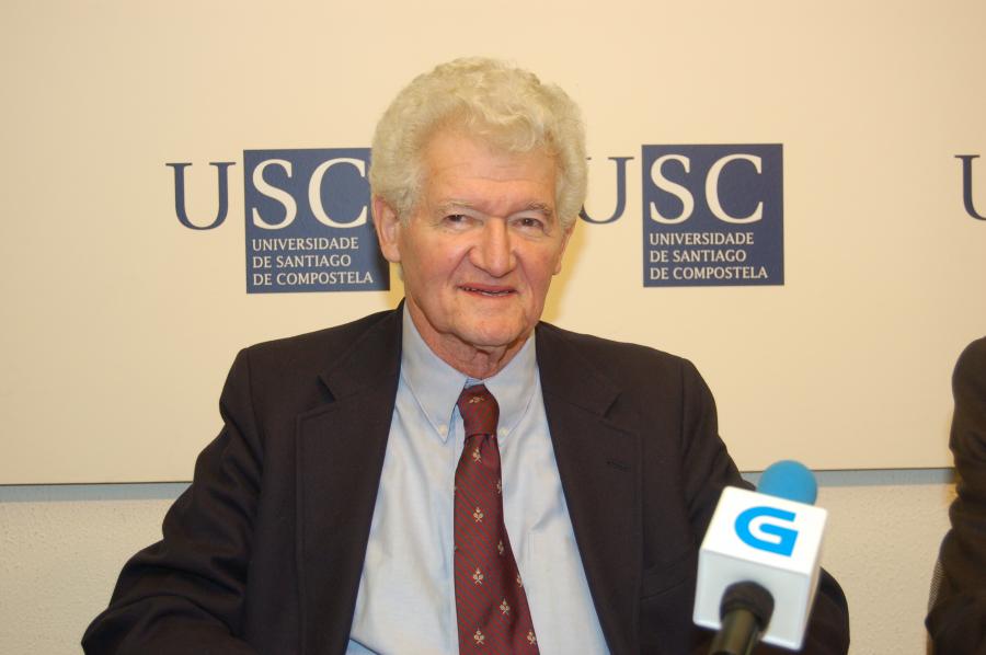 Peter D. Lax en la rueda de prensa