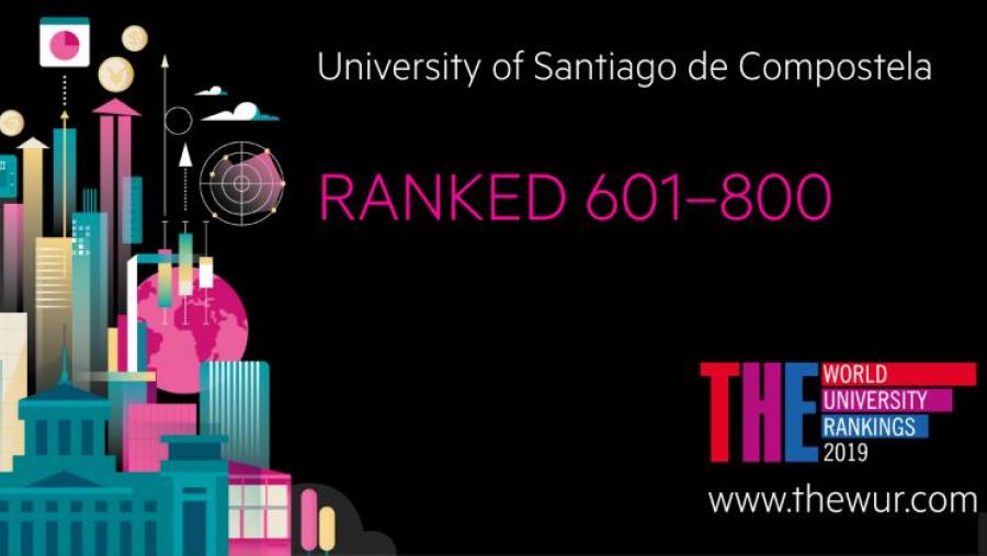 O ránking Times Higher Education 2019 destaca a USC pola súa dimensión docente e índice de citacións