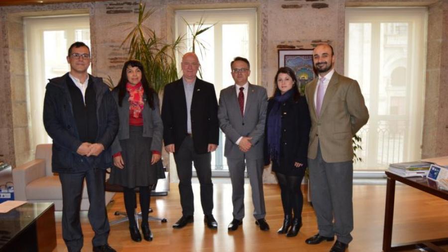 Recepción da delegación académica da UTFPR na vicerreitoría de Coordinación de Lugo
