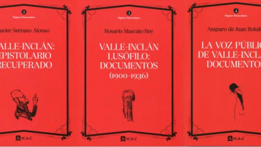 Portadas dos tres novos volumes monográficos sobre a figura de Valle-Inclán publicados por profesores da USC