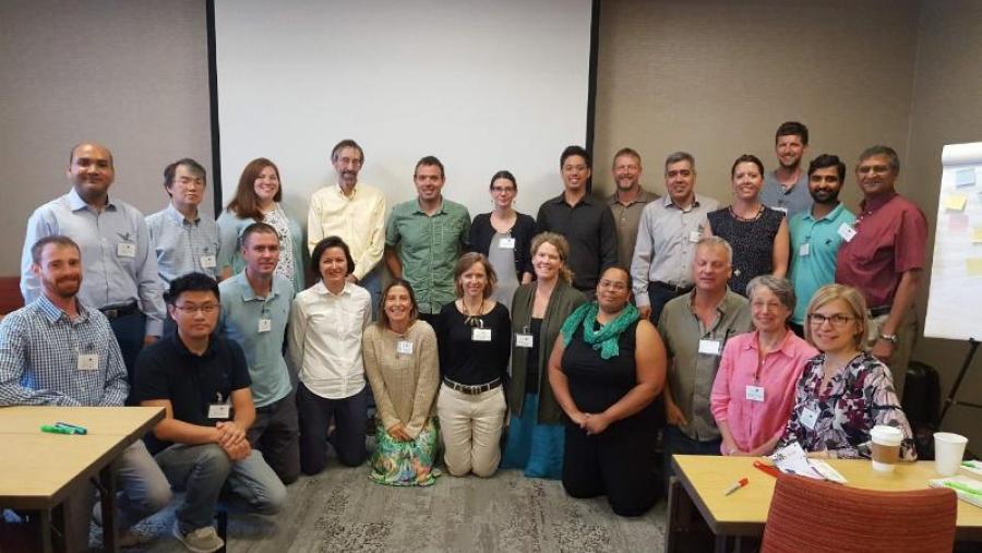 Participantes no simposio internacional ‘Un novo paradigma na investigación e xestión de lagos e encoros a través da monitorización global'