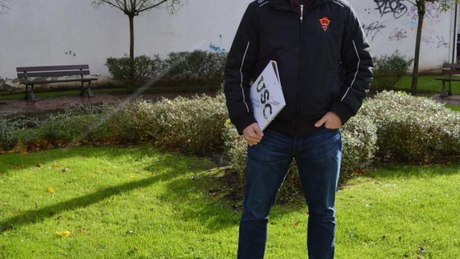 Álvaro de Bazal, este venres ao remate das clases na EPS de Enxeñaría de Lugo