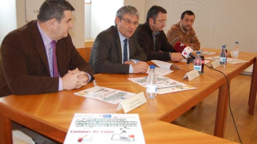 Raúl Centelles, Pedro García Herradón, José Manuel Díaz Grandío e Jesús Castro, na presentación do torneo