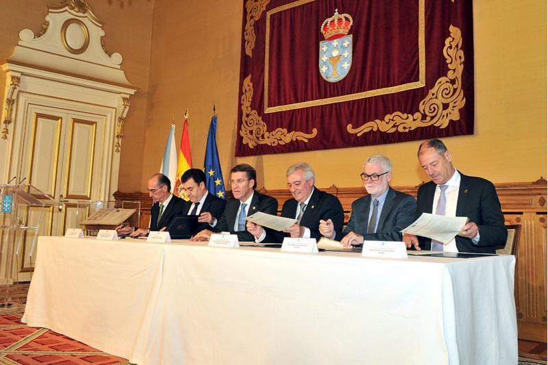 As universidades galegas e as consellarías de Sanidade e de Educación asinan o convenio para a colaboración na docencia clínica do grao en Medicina da USC