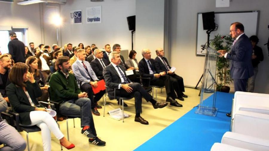 O reitor Antonio López nun momento da súa intervención. Foto: Servimav-USC