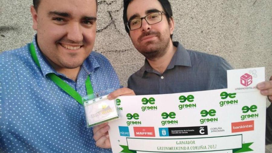 De esquerda a dereita, José Luis Gude e Siro González, na 'Greenweekend 'celebrada na Coruña
