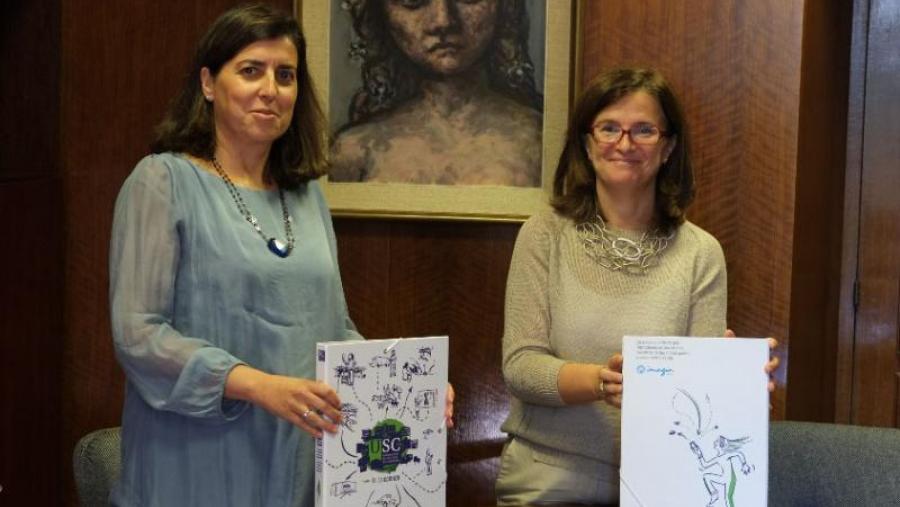 De esquerda a dereita, Mª Jesús García e Mar Lorenzo. Foto: Servimav-USC