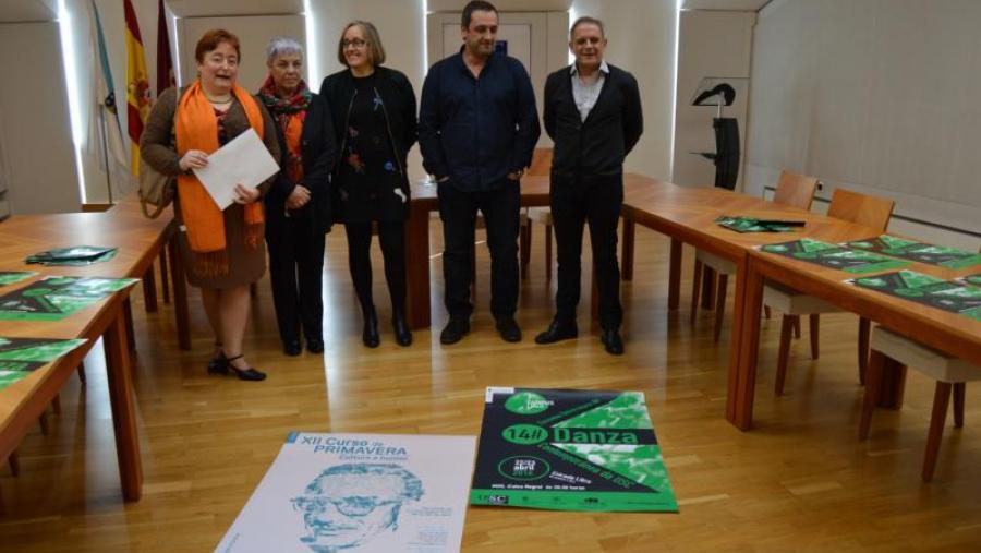 Vázquez Lobeiras, Basadre, Silva, Ferreiro e Zahera, na Vicerreitoría de Coordinación do campus de Lugo