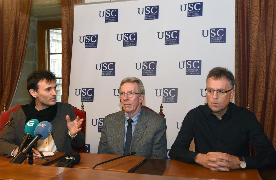 Jorge Mira, Jean-Pierre Sauvage y José Luis Mascareñas en la rueda de prensa