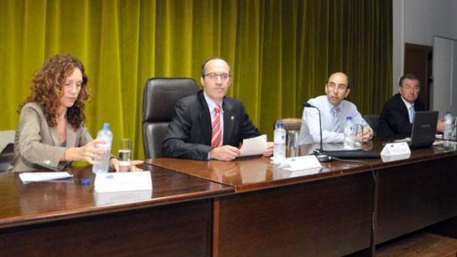 De esquerda a dereita, Sonia Martínez, Senén Barro, Faustino Gómez e Antonio Brosed