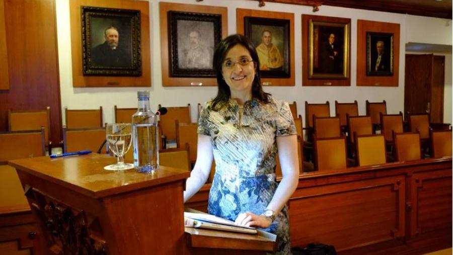 María Esther Vázquez López, na Facultade de Medicina da USC